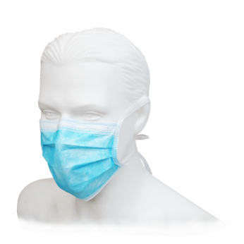 Maska medyczna jednorazowego użytku wiązana na troki, niejałowa